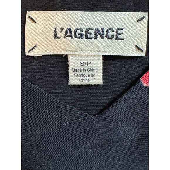 L'AGENCE 100% Silk Jane Lip Print Tank Top Size Small - Picture 5 of 6